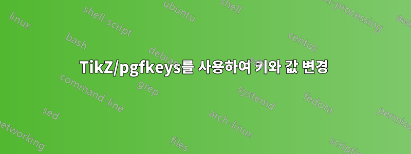 TikZ/pgfkeys를 사용하여 키와 값 변경