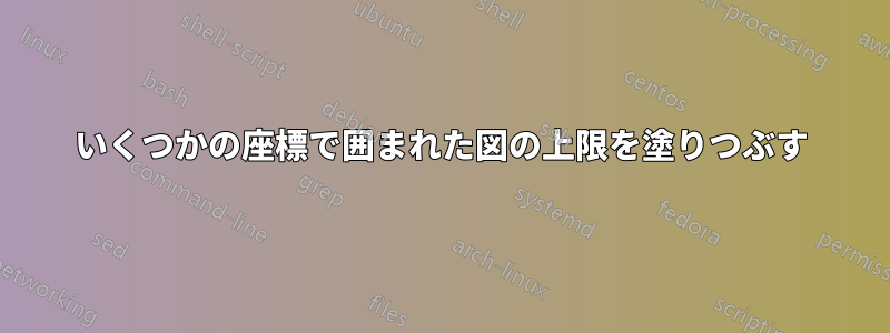 いくつかの座標で囲まれた図の上限を塗りつぶす