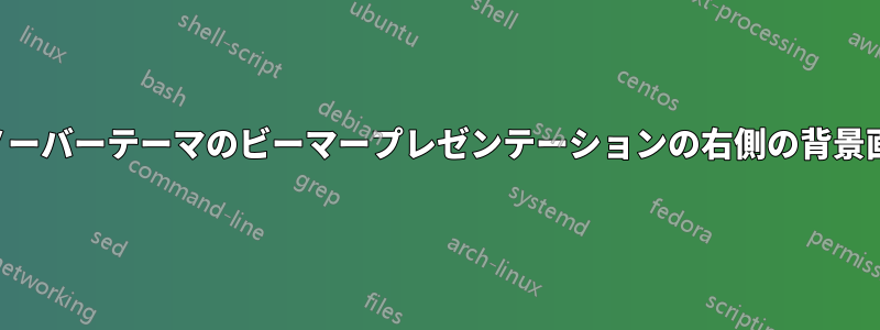 ハノーバーテーマのビーマープレゼンテーションの右側の背景画像