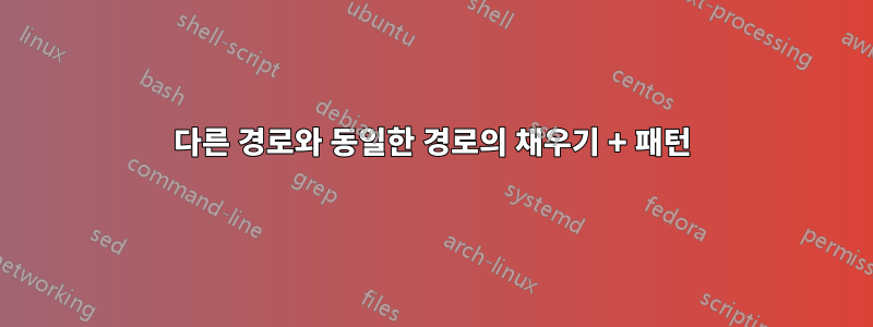 다른 경로와 동일한 경로의 채우기 + 패턴