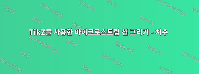 TikZ를 사용한 마이크로스트립 선 그리기 - 치수