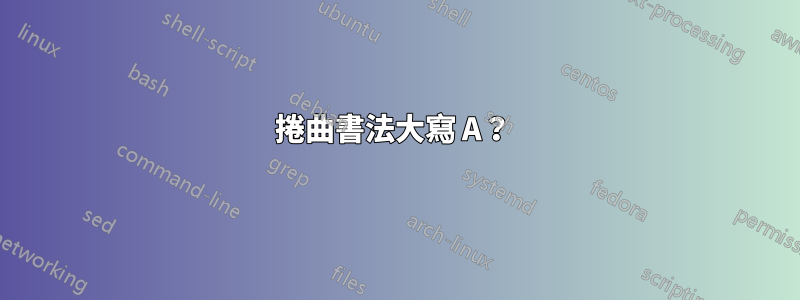 捲曲書法大寫 A？ 