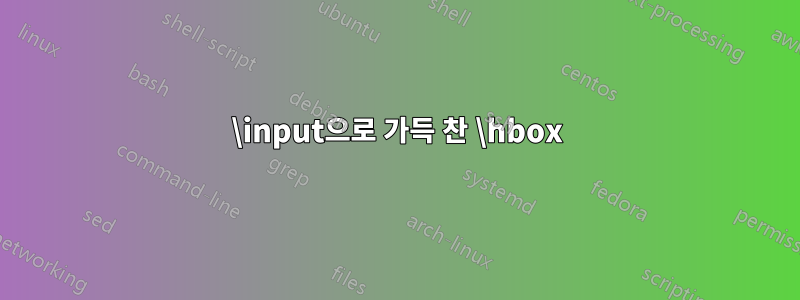 \input으로 가득 찬 \hbox