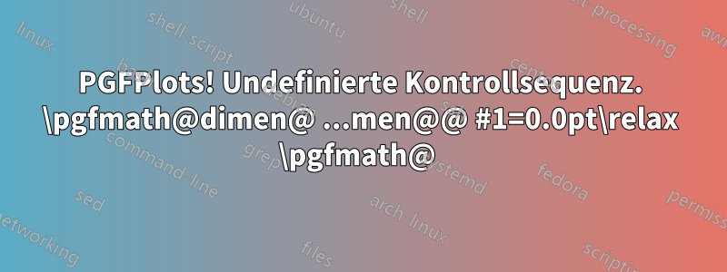 PGFPlots! Undefinierte Kontrollsequenz. \pgfmath@dimen@ ...men@@ #1=0.0pt\relax \pgfmath@ 