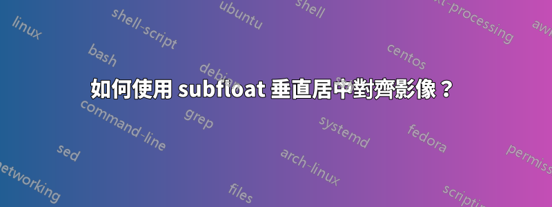 如何使用 subfloat 垂直居中對齊影像？