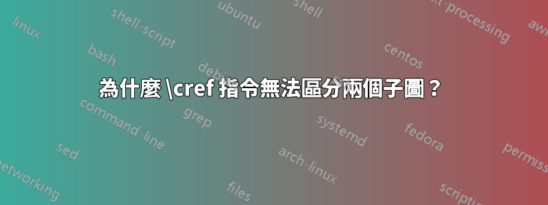 為什麼 \cref 指令無法區分兩個子圖？