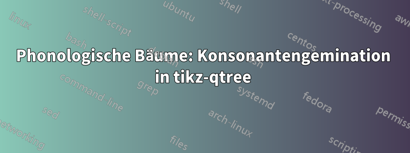 Phonologische Bäume: Konsonantengemination in tikz-qtree