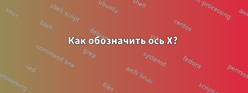 Как обозначить ось X?