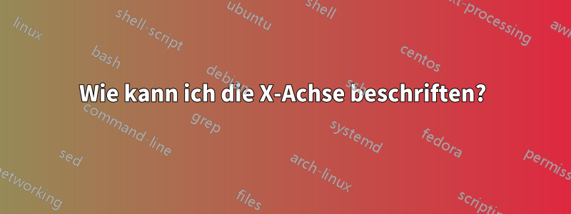 Wie kann ich die X-Achse beschriften?