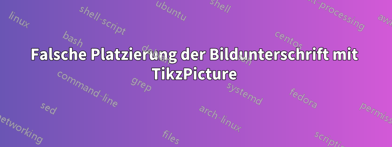 Falsche Platzierung der Bildunterschrift mit TikzPicture