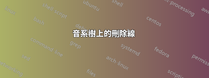 音系樹上的刪除線