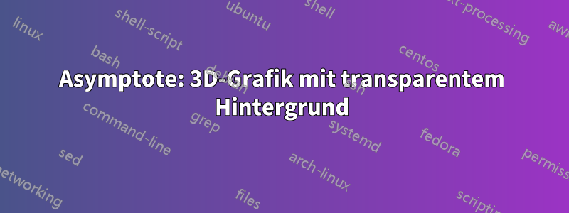 Asymptote: 3D-Grafik mit transparentem Hintergrund