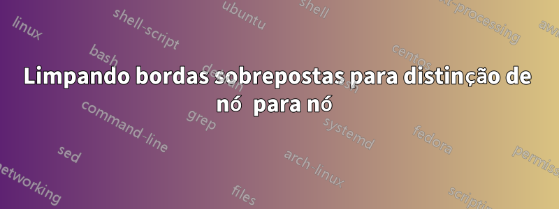 Limpando bordas sobrepostas para distinção de nó para nó