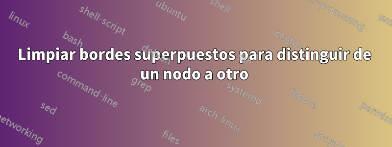 Limpiar bordes superpuestos para distinguir de un nodo a otro