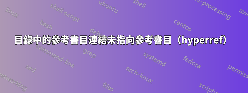 目錄中的參考書目連結未指向參考書目（hyperref）