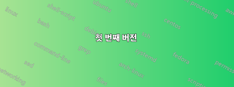 첫 번째 버전