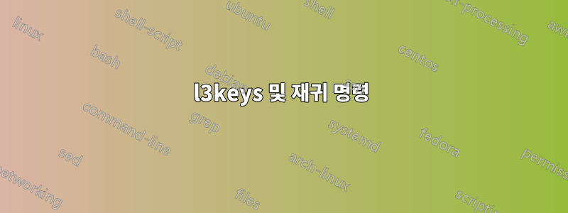 l3keys 및 재귀 명령