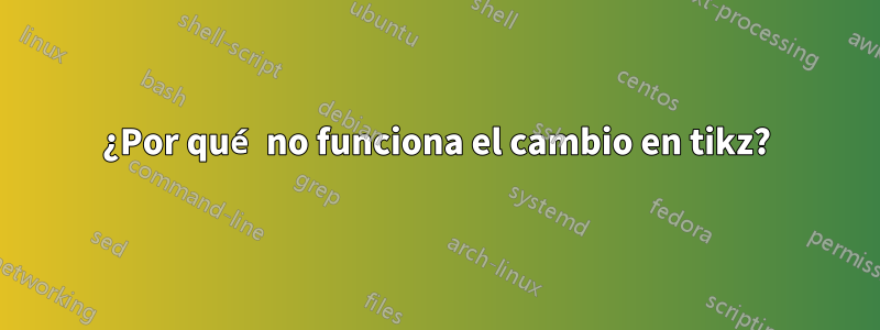 ¿Por qué no funciona el cambio en tikz?