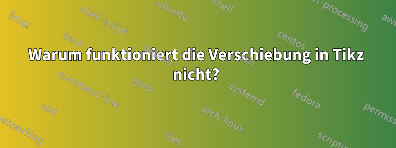 Warum funktioniert die Verschiebung in Tikz nicht?