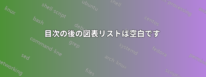 目次の後の図表リストは空白です