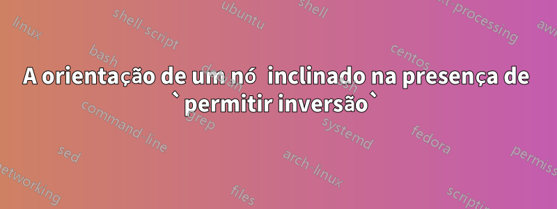 A orientação de um nó inclinado na presença de `permitir inversão`