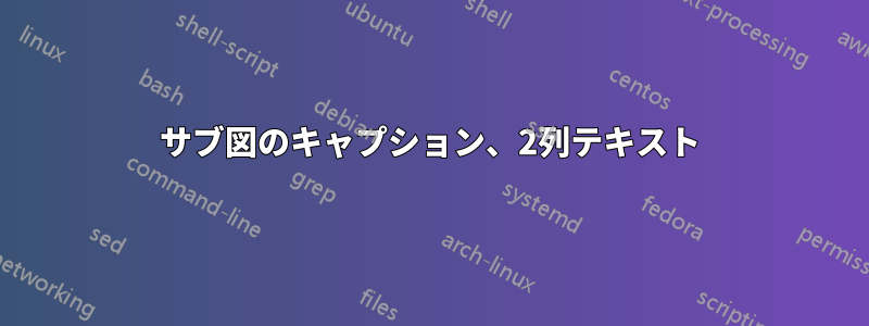 サブ図のキャプション、2列テキスト