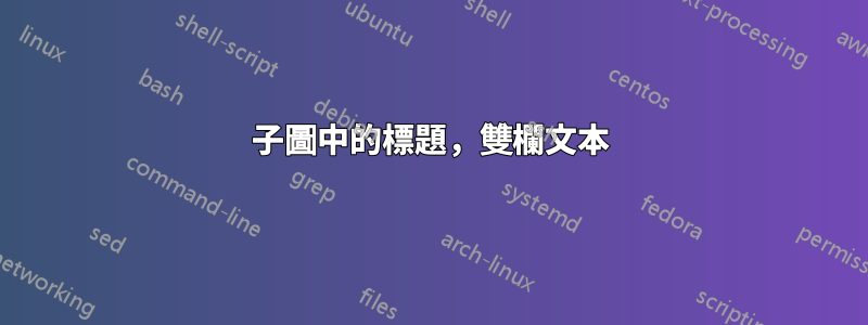 子圖中的標題，雙欄文本