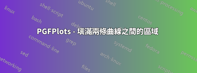 PGFPlots - 填滿兩條曲線之間的區域