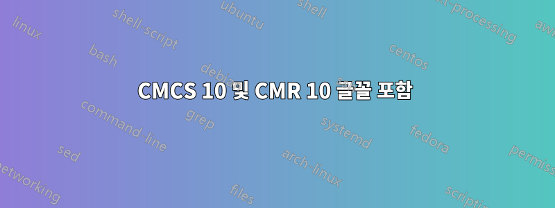 CMCS 10 및 CMR 10 글꼴 포함