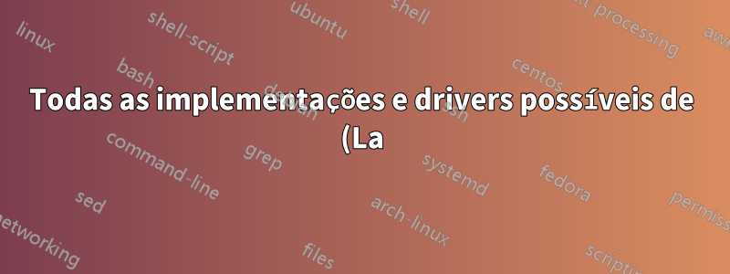 Todas as implementações e drivers possíveis de (La)TeX para criar PDF