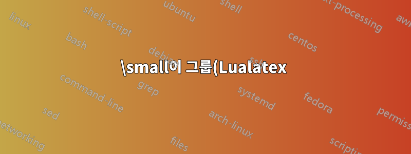 \small이 그룹(Lualatex)에 적용될 때 Stix Math Two의 왼쪽(\오른쪽) 문제