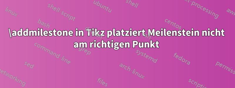 \addmilestone in Tikz platziert Meilenstein nicht am richtigen Punkt