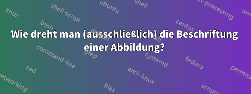 Wie dreht man (ausschließlich) die Beschriftung einer Abbildung?