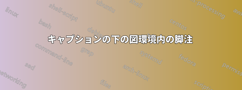 キャプションの下の図環境内の脚注