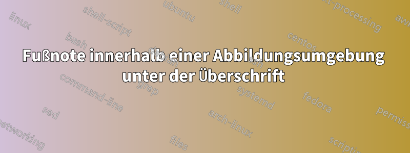 Fußnote innerhalb einer Abbildungsumgebung unter der Überschrift
