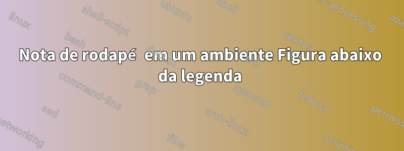 Nota de rodapé em um ambiente Figura abaixo da legenda
