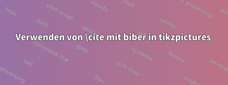 Verwenden von \cite mit biber in tikzpictures