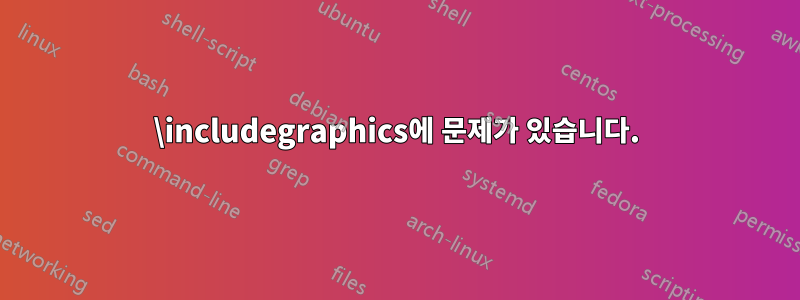 \includegraphics에 문제가 있습니다.
