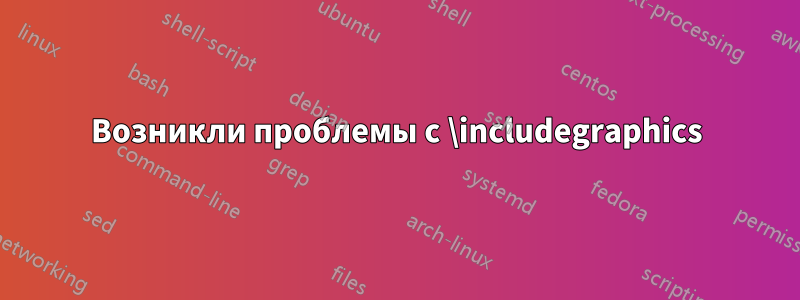 Возникли проблемы с \includegraphics