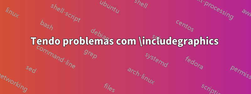 Tendo problemas com \includegraphics