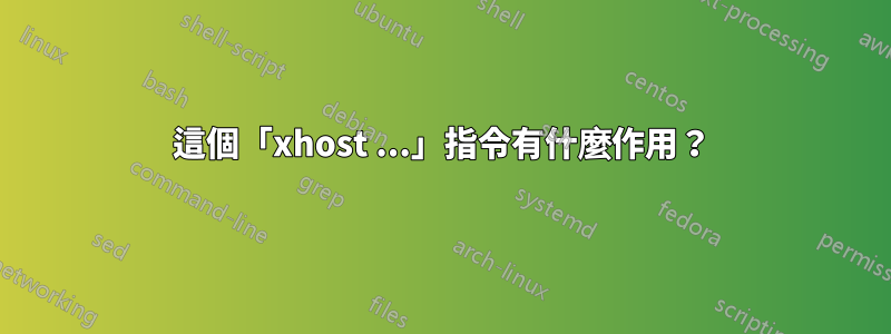 這個「xhost ...」指令有什麼作用？