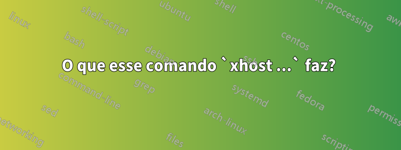 O que esse comando `xhost ...` faz?