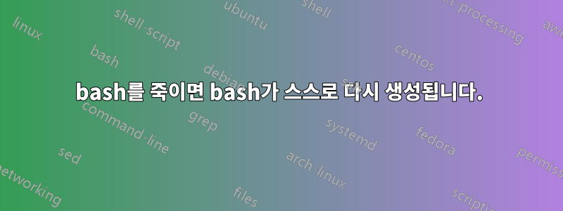 bash를 죽이면 bash가 스스로 다시 생성됩니다.