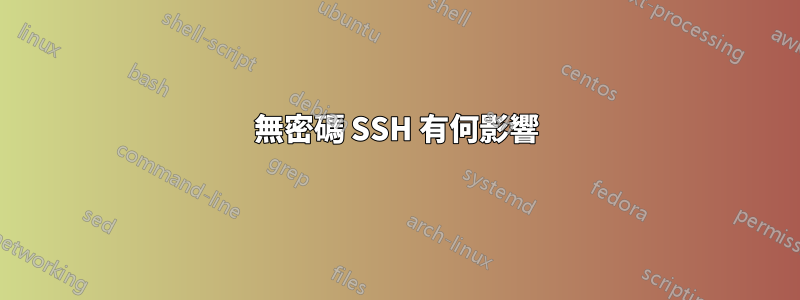無密碼 SSH 有何影響