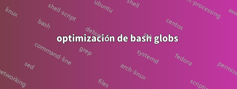 optimización de bash globs
