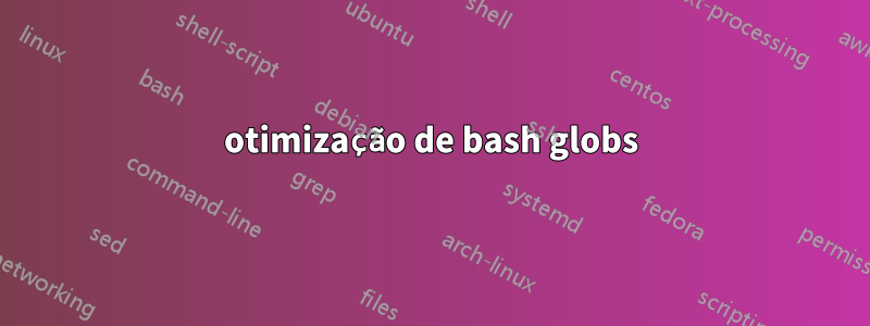 otimização de bash globs