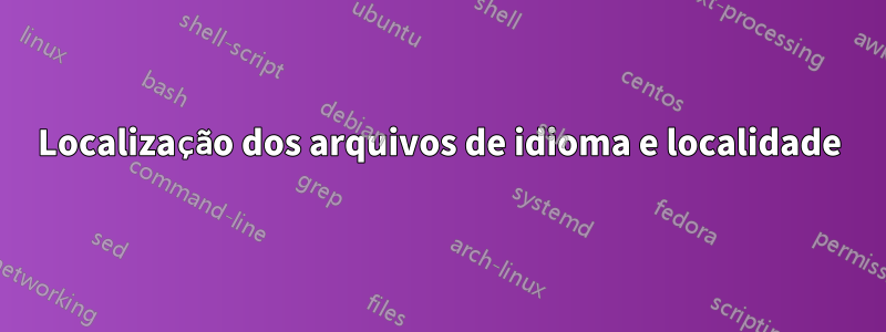 Localização dos arquivos de idioma e localidade
