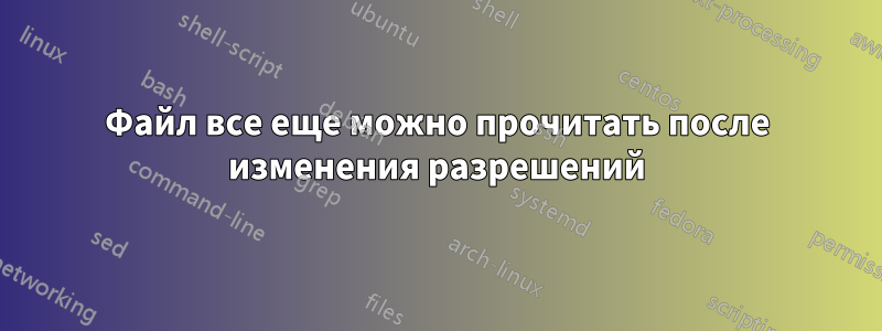 Файл все еще можно прочитать после изменения разрешений