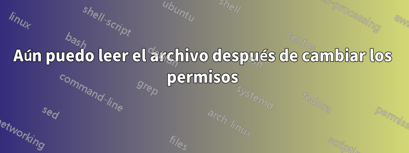 Aún puedo leer el archivo después de cambiar los permisos