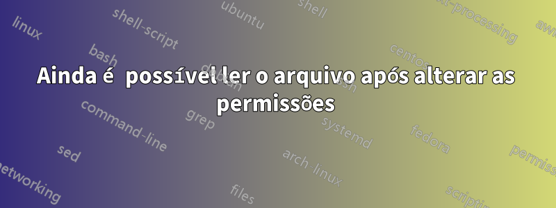 Ainda é possível ler o arquivo após alterar as permissões